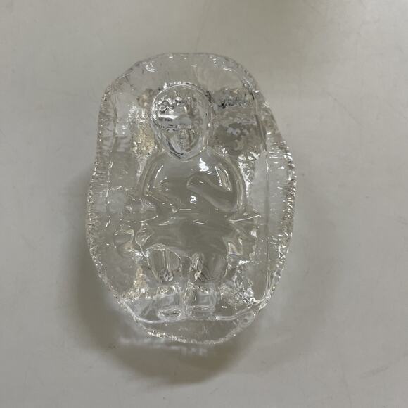 Gorham Crystal Nativity Holy Family 3 Piece Figurine Set with Original Box - Picture 6 of 14